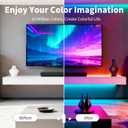 LED Strip Lights,RGB Music Sync Color Changing Led Lights with Smart App Control Remote & Remote Control for Room, Part, Essential, Sense of Atmosphere Decoration (100FT-2 Rolls of 50ft)