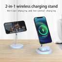 Sinandcx Wireless Charging, 2-in-1 Wireless Charging Station, Qi1-Agreement 15W Wireless Charger for IP16/ 15/ 14/ 13/ 12/ XR/ XS/ ES/ 8, Headphone Storage Box, Included -White