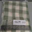 Laolitou Spring Checkered Tablecloth Rectangle Washable Heavy Duty Buffalo Plaid Table Cloth with Tassel Cotton Linen Gingham Table Cover for Holiday Picnic Kitchen Dining Room, Green, 86 Inch, 86" x 55"