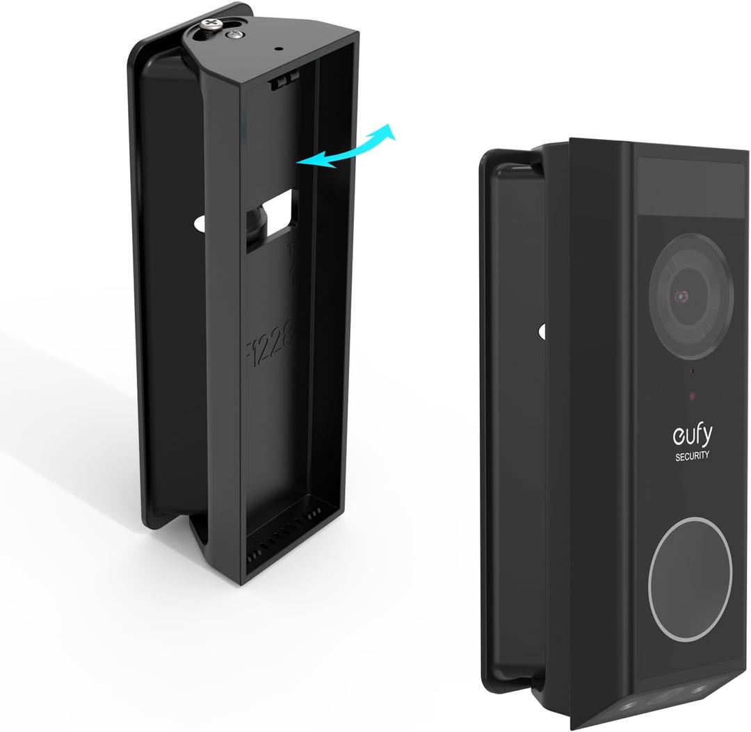 Holaca Doorbell Wall Mount for Eufy Security Video Doorbell E340, Adjustable 0 to 35 Degree Doorbell Angle Mount Plate Wedge Kit