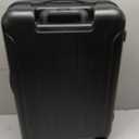 KYME 24-Inch Medium Luggage with Dual 360 Spinner Wheels Hardshell Checked TSA Approved Suitcase for Lightweight Travel (Black, 24" Checked)