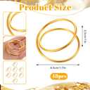 48 Pcs Gold Wedding Napkin Rings, Metal Spiral Napkin Rings Durable Napkins Buckles Elegant Banquet Serviette Buckles for Wedding, Party, Thanksgiving, Christmas, Table Decorations