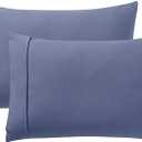 Flannel Pillowcases Standard Set of 2 - Ultra Soft Flannel Pillowcases Set Cozy & Breathable Pillow Cases Queen Size Set of 2 - Heavyweight & Durable, Standard/Queen, Denim