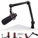 SUNMON HyperX QuadCast Boom Arm - Upgraded Heavy Duty Mic Arm with HyperX QuadCast Pop Filter, 360 Rotatable Microphone Arm for QuadCast S