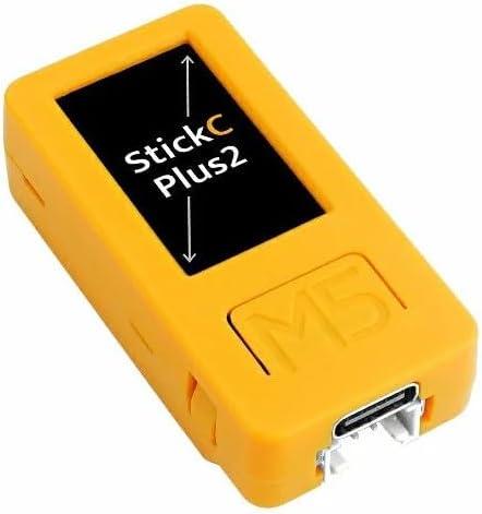 M5Stack Official M5StickC PLUS2 - ESP32 V3 Mini IoT Development Kit - Built in 200mAh Battery, Yellow