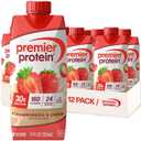 Premier Protein Shake, Strawberries & Cream, 30g Protein, No Added Sugar, 24 Vitamins & Minerals to Support Immune Health, 11 fl oz, 12 Pack BBD: NOV 12 2025