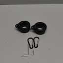 Anovo Flag Pole Rings, Aluminum Alloy Flagpole Rings 360 Rotating Anti Wrap Flag Mounting Ring, Spinning Flag Pole Clips with Carabiner for 0.75-1.02 Inch Diameter- Pack of 2 (Black)