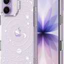 MOSNOVO for iPhone 17 Case | Military Grade 6.6ft Drop Tested | Camera Control | Clear with Galaxy Design