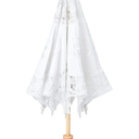 Ejoyous Lace Umbrella, Vintage Wedding Lace Embroidery Bridal Parasol for Decoration, Bride Photo Props, Lady Costume (Large)