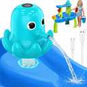 Water Table Pump, Battery Powered Continuous Water Pump for Water Table, Cordless Octopus Rechargeable Magnetic Pump, No Drill Installation, Outdoor Water Play Accessory for Kids (Green)