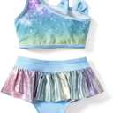 Disney Princess Moana Ariel Mickey and Friends Toddler Girls 2 Piece Tankini Bathing Suits Summer Rash Guard Swimwear