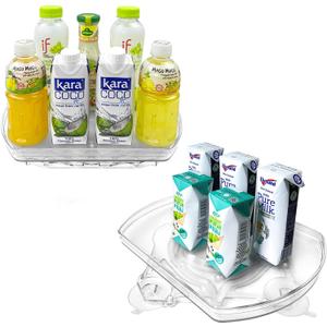 Incostar 360° Rotating Lazy Susan Turntable Organizer - Multifunctional 11.8" x 8.7" Rectangular Organizer for Refrigerator, Cabinet, Pantry, and Kitchen Countertop