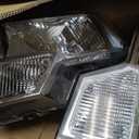 Headlight Assembly, Headlights Kit Compatible with 2009-2014 Ford F150 Replacement Headlamp Chrome Housing Clear Reflector Chrome Housing Clear Reflector