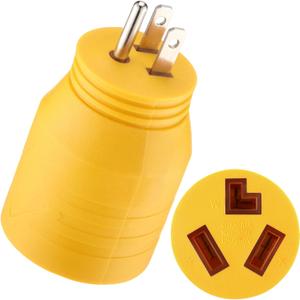 Kanayu 15 Amp Dryer Adapter Compatible with 5-15P to 10-30R, 15 Amp 3 Prong Male to 30 A 3 Prong Female Receptacle, Household Socket to Old Dryer, ONLY for 120V Device