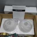 Battery Operated Wall Sconces Set of 2, Rechargeable Wall Lights with Frosted Glass Shade, 12 RGB and 3CCT Dimmable, Wall Lamps with Remote for Bedroom Living Room Hallway, Gold