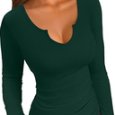 VICHYIE Womens Tops V Neck Summer Short Sleeve Casual Slim Fitted Tshirt Size S