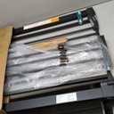 BABELIO 36 Inch Extra Tall Baby Gate with Cat Door,29.5-40" Metal Pet Door for Stairs,Doorways,House,Auto Close,Easy Walk Thru,Black