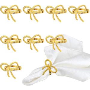 Pack of 18 Napkin Rings Alloy Hollow Out Flower Napkin Holder Dinning Table Napkin Ring for Dinner Parties Wedding Banquet Table Setting Family Gatherings Table DecorGold18