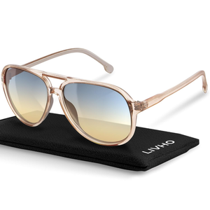 livho Trendy Polarized Aviator Sunglasses Women Men, Retro Sun Glasses for Women Men 2025, Oversized UV Protection Shades