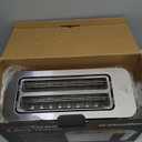 Mueller UltraToast Full Stainless Steel Toaster 4 Slice, Long Extra-Wide Slots for Bagels and Waffles, 6 Browning Levels, LED Display, Cancel/Defrost/Reheat Functions & Removable Tray, Kitchen Gadgets