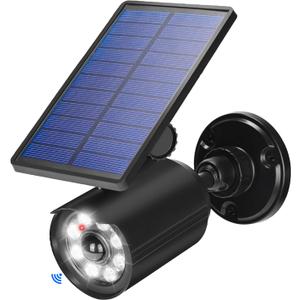 Solar Motion Lights Outdoor 2000LM Security Flood Lights IP67 Waterproof Spot Lights for Yard Porch Garage 1 Pack (Blue, M)