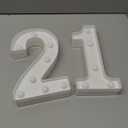 21st Birthday Decoration Light Up Letters for Her Him, Battery Powered LED Numbers Marquee Number Sign for Sweet 21st Party Home Decor Night Light