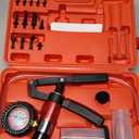 8MILELAKE 21pcs Handheld Vacuum Pump Set Tester Compatible for Automotive with Adapters Brake Bleeder Test Kit