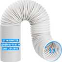 Portable Air Conditioner Hose 5.9'' Diameter AC Vent Hose with Anti-Clockwise Thread Replacement AC Exhaust Hose Extension Length up to 47''