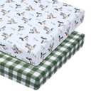 2 Pcs Mallard Duck Crib Sheet Set 52 x 28 x 8 Inches Baby Sheet Newborn Bedding Nursery Crib Sheets for Girl Boys Baby Gifts for Toddler Mattresses