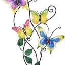 Juegoal 28 Inch Butterfly Garden Stake Decor Metal Wall Art Decoration, Mothers Day Ideal Gifts for Mom, Yard Outdoor Ornaments