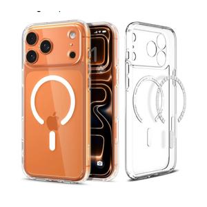 Spigen for iPhone 17 Pro Max Case, Ultra Hybrid MagFit [TPU Covered Camera Control] [Anti-Yellowing] [Compatible with Magsafe] - Clear