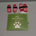 EXPAWLORER Anti Slip Dog Socks to Prevent Licking Paws, Dog Shoes for Hot Pavement, Dog Booties for Small Medium Large Senior Dogs, Traction Control Dog Boots & Paw Protectors for Hardwood Floors-Red (Extra Small)