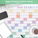24" x 36" Exellewis 2026 Wall Calendar, Folded Large Paper Yearly Planner 12 Months, January to December 2026, 2-Sided Reversible Horizontal/Vertical School Office Business Year Calendar