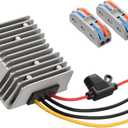 Input DC 18V-72V to 12V 20A 240W Golf Cart Step Down Converter 18V 20V 24V 36V 48V 60V 72V to 12V Buck Converter Voltage Regulator Reducer Waterproof Transformer