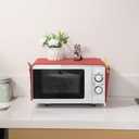 Christmas Microwave Dust Cover, Dust Cover Microwave Oven Cover Microwave Machine Protector Decorative Kitchen Appliance Cover for Christmas Decoration(Deep Red)