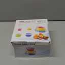 ECOBERI Collapsible Silicone Food Storage Containers, BPA Free, Microwave, Freezer and Dishwasher Safe, Lunch, Meal Prep, Travel, Space-Saving (Assorted Colors-Sizes 4pc)