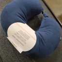 Conair Fleece Neck Pillow for Travel, Neck Support Pillow by Travel Smart, Navy (Removable Washable Cover)