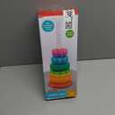 JUXUE Baby Spinning Stacking Toys for Toddlers 1-3, Rainbow Ring Stacker Montessori Toys for Babies 6-12 Months, 1 2 3 One Year Old Girl Boy Christmas Birthday Gifts, Autism Sensory Learning Toy