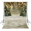 MEHOFOND Winter Wonderland Christmas Tree Backdrop, Snowy Forest Background Glitter Bokeh, Holiday Photo Booth & Newborn Kids Portrait Backdrop for Xmas Party Baby Shower Decorations 6x8ft