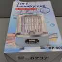 Mini Washing Machine, 3L Small Washer with Drain Hose & Spin Basket, Cordless 3000mAh, Compact Apartment Washing Machine of Underwear, Socks, Baby Clothes, Ideal for Apartment, RV, Travel, White