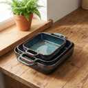 9" x 9" Porcelain Square Casserole Dishes - Baking Dish for Oven, 1.8 QT Ceramic Lasagna Pans, Oven Safe Bakeware for Kitchen Cooking, Cake, Banquet and Dinner