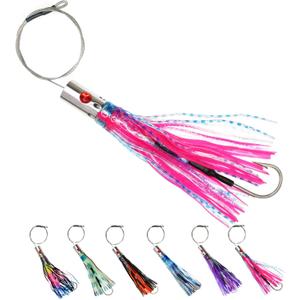 VIKETECH 10 6oz Stainless Deep Sea Fishing Trolling Lure for Marlin Tuna Mahi Mahi Wahoo Sailfish Dolphin Saltwater Offshore Big Game Trolling Lures Included Mesh Bag (Pink)