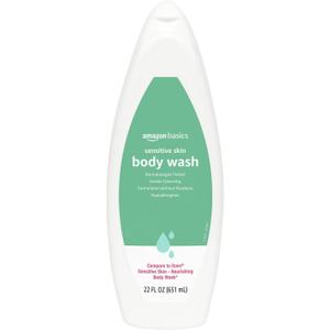 Amazon Basics Hypoallergenic Body Wash for Sensitive Skin, Creamy Lather, Paraben Free, 22 fl oz (1-Pack)