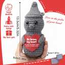 Handmade Crocheted Tin Man Doll, Graduation Gifts for Her, Him, Son, Daughter, Encouragement Gift for Friend, 'Be Brave My Heart' Keepsake, Class of 2024, New Job, Emotional Support Desk Decor