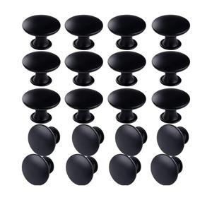 20 Pack Black Round Antique Brass Kitchen Cabinet Knobs Cupboard Door Knobs Drawer Handle Pulls Dresser Knobs with 21 Pcs Screws for Bathroom Drawer Door Hardware