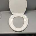 Kohler K-20110-96 Brevia Elongated Toilet Seat with Grip-Tight Bumpers, Quiet-Close Seat, Quick-Attach Hardware, Biscuit