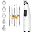 Blackhead Remover Pore Vacuum, Pore Cleaner for Face with 5 Attachments & 3 Suction Levels, USB Rechargeable Facial Blackhead Extractor Tool for Women & Men (Pearl White)