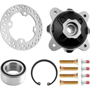 Front Wheel Hub Bearing Studs Brake Disc Kit, Compatible with 2013-2024 Polaris Ranger 900/1000/1000 XP/570/Brutus/Diesel HST
