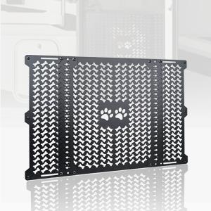 fouwick RV Screen Door Protector, Adjustable Screen Door Grille, Width from 20.5-31.5 Inch, Protect Screen Door from Dog Scratch, Heavy Duty, Matt Black Powder Coated Screen Door Defender
