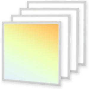 2X2 FT LED Flat Panel Light, 45W, 5625LM, 3000K/4000K/5000K Color Temperature Adjustable, Dimmable 0-10V Drop Ceiling Light - ETL, DLC (4 Pack)